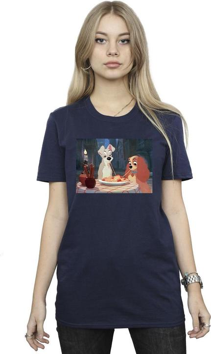 Immagine prodotto Disney Lady And The Tramp Spaghetti Photo Maglietta Ampia Donna (XL)