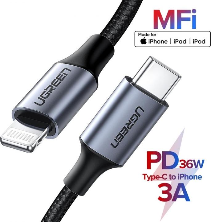 Image du produit Ugreen Câble Lightning vers USB-C 2.0 (1 m, USB 2.0)