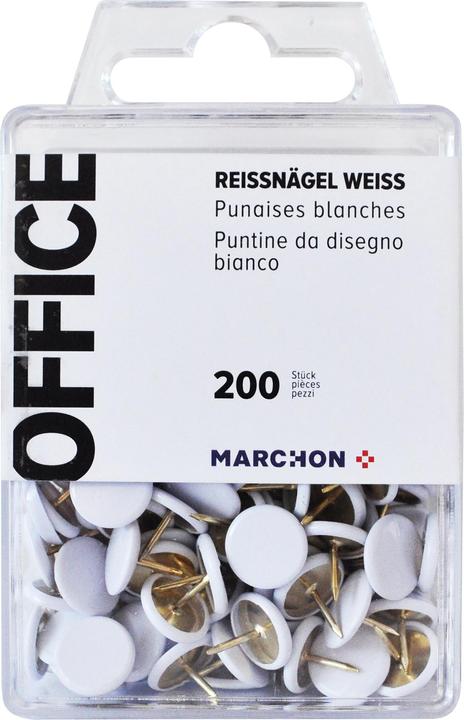 Produktbild Office Reissnägel 200 Stk. Weiss (200 Stück, 9 mm)