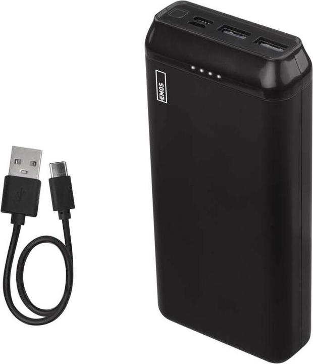 Immagine prodotto Emos Powerbank Alpha2 20, 20000 mAh, 10 W, nero (20000 mAh, 10 W, 74 Wh)