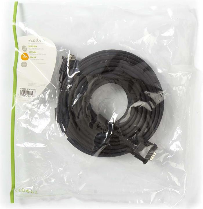 Image du produit Nedis Câble vidéo, VGA mâle - VGA mâle, 1024 x 768, 20m (0.20 m, VGA)
