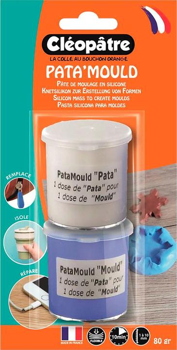 Produktbild Cléopâtre Pata'Mould Knetsilikon blau und weiss, 2x40g