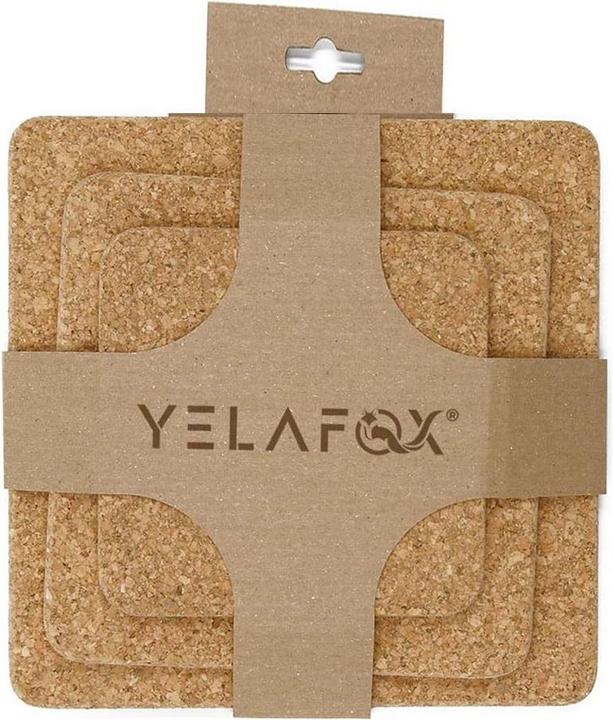 Actual product image Yelafox Square trivet set (3 x, Pan coaster)