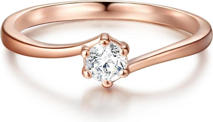 Actual product image Trilani Ladies Sterling Silver Zirconia Rose Gold - 11202 (53, 925 Silver)
