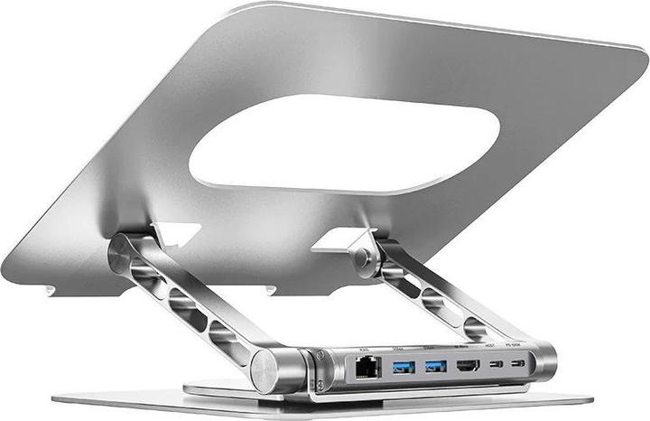 Productafbeelding Unitek PODSTAWKA POD LAPTOP + HUB USB-C HDMI 1.4 4K PD 100W (USB-C, 1 Havens)