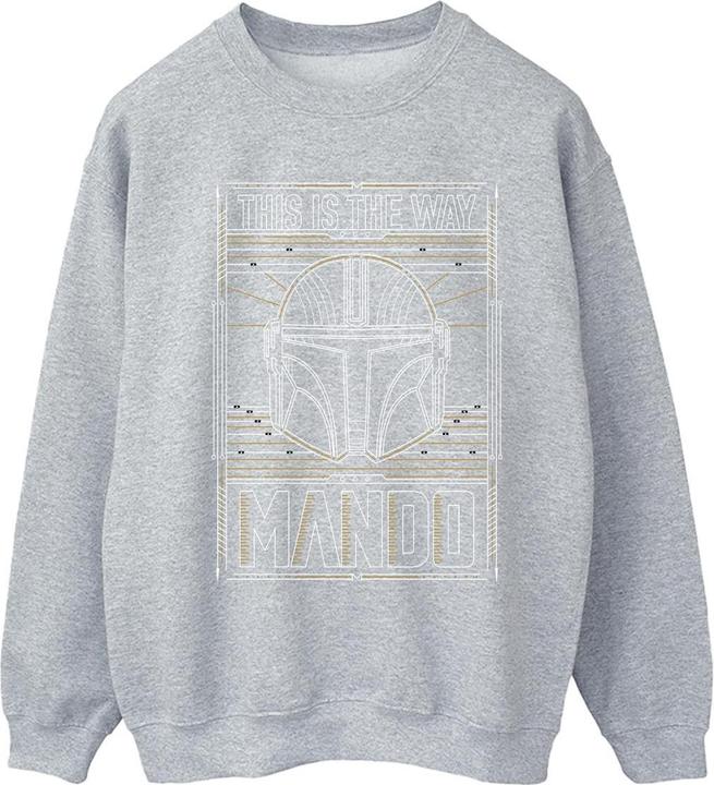 Produktbild Star Wars The Mandalorian The Way Outline Helm Sweatshirt (M)