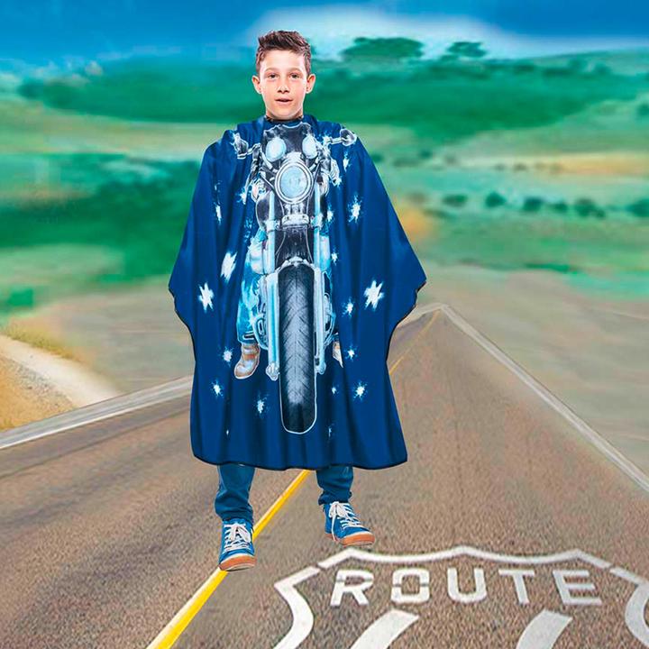 Actual product image Trend-Design T.D. Youngster cutting cape Easy Rider with hook closure turquoise