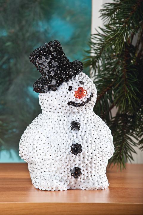 Image du produit VBS Moule en polystyrène Bonhomme de neige avec chapeau, 17 cm