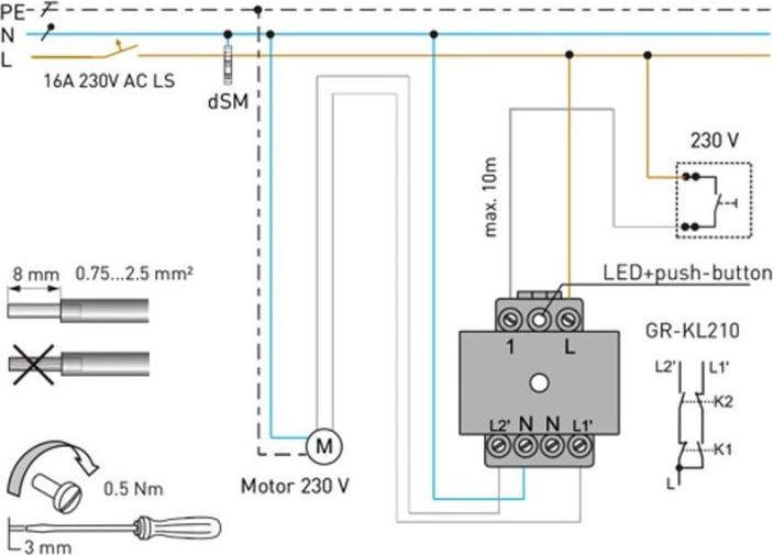 Immagine prodotto Digitalstrom Morsetto per ombra L tenda da sole (Attuatore per otturatore)