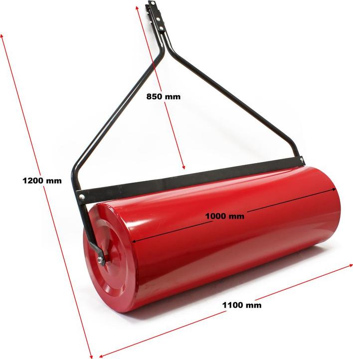 Produktbild Wiltec Rasenwalze 35x100cm für Rasentraktor 90l Gartenwalze Schmutzabstreifer