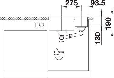 Produktbild Blanco SUBLINE 340/160-F (55.20 cm, 42.70 cm)