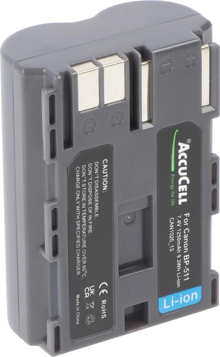 Image du produit AccuCell Batterie Canon BP-511, BP-511A, BP-508, BP-512, BP-514 (Batterie)