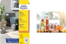 Image du produit Avery Zweckform Kennzeichnungs-Etiketten, ovale, 63.5x42.3 mm gris foncé, permanent, papier non traité