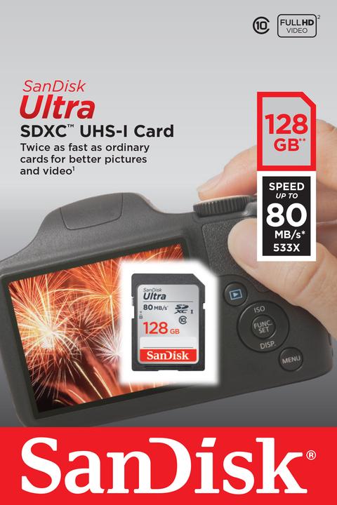 Produktbild SanDisk Ultra U1 (128 GB, SDXC, U1, UHS-I)