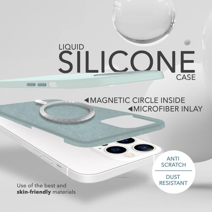 Immagine prodotto Nalia Custodia in silicone liquido con funzione MagSafe e vetro di protezione 2x del display (Apple iPhone 14 Pro)