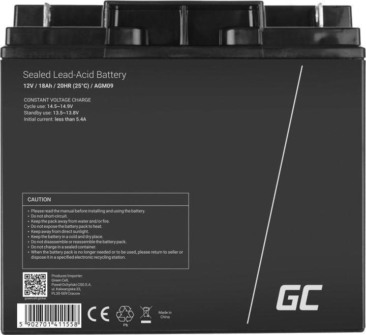 Produktbild GreenCell AGM09 (12 V, 18 Ah)