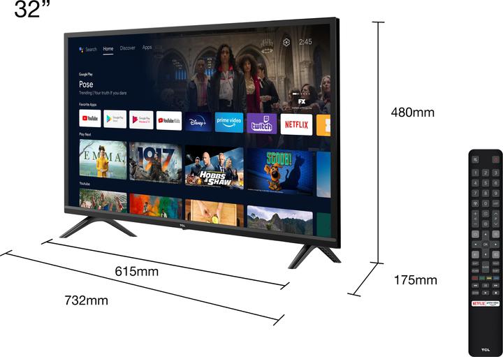 Image du produit TCL 32S5200 (32", S5200, LCD, HD ready, 2022)