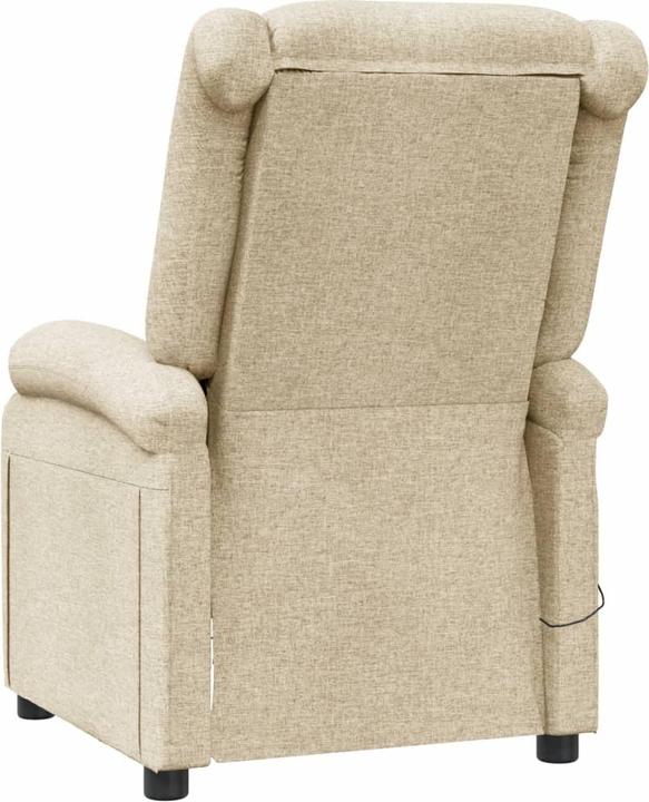 Actual product image VidaXL Massage armchair TV armchair Relax armchair Recliner armchair Cream fabric