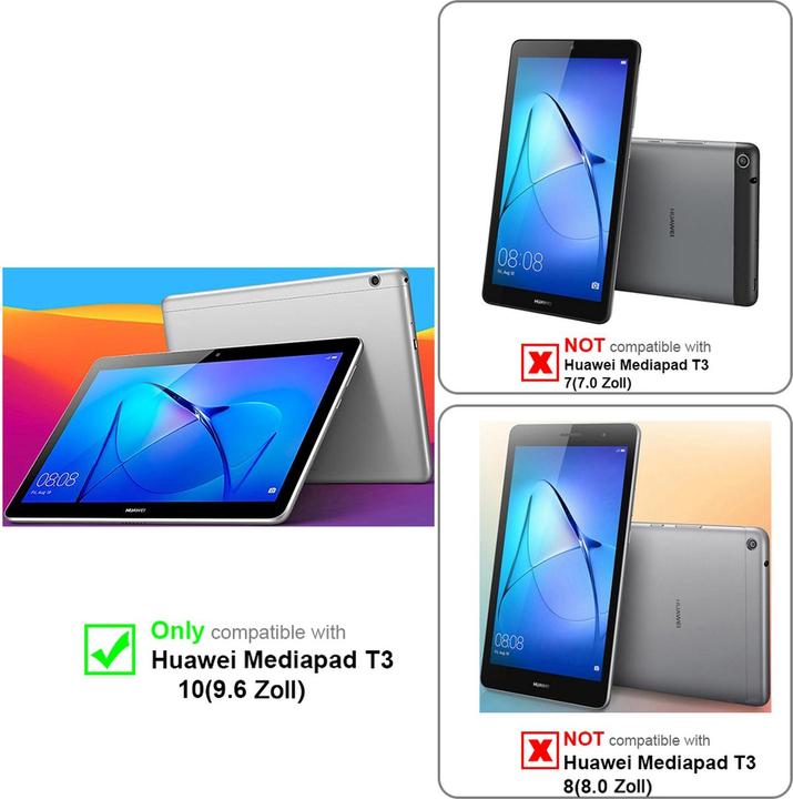 Immagine prodotto Cadorabo Vetro di protezione del display (3 Pezzo/i, MediaPad T3 10)