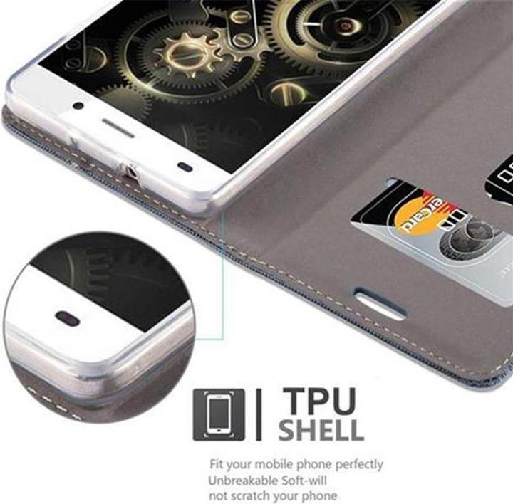 Produktbild Cadorabo Book Jeans Optik Cover (Huawei P8 Lite)