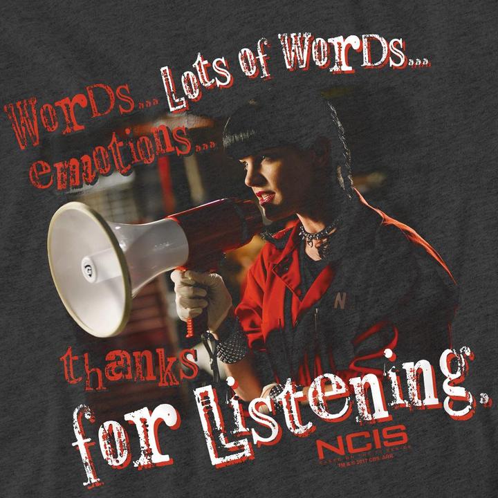Actual product image Ncis Unisex Adult Thanks for Listening T-Shirt (XL)