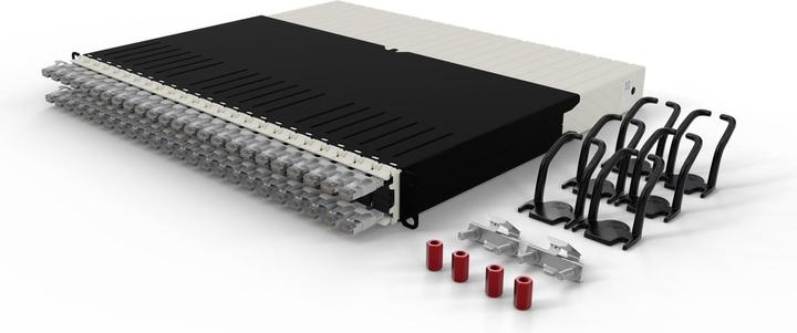 Actual product image PATCHBOX one / 8RU / Cat 6A, STP, 0.8 m, grey