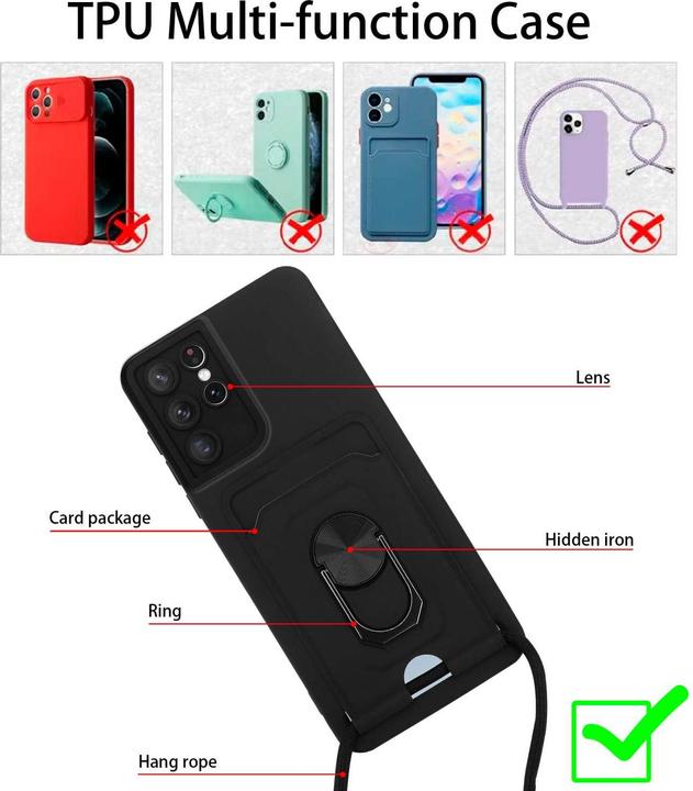 Immagine prodotto Cadorabo Custodia per Samsung Galaxy S21 ULTRA con catena e funzione stand