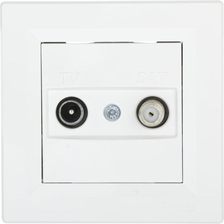 Produktbild Schneider Electric Steckdose TV-SAT-Antenne final 1dB weiss - EPH3400121 (Antennendose)