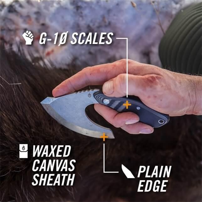 Produktbild Gerber Gear Gerber Jagdmesser DOWNWIND ULU, 7Cr Stahl, rostfrei, G10 Griffschalen, gewachste Canvas Scheide (12.30 cm)