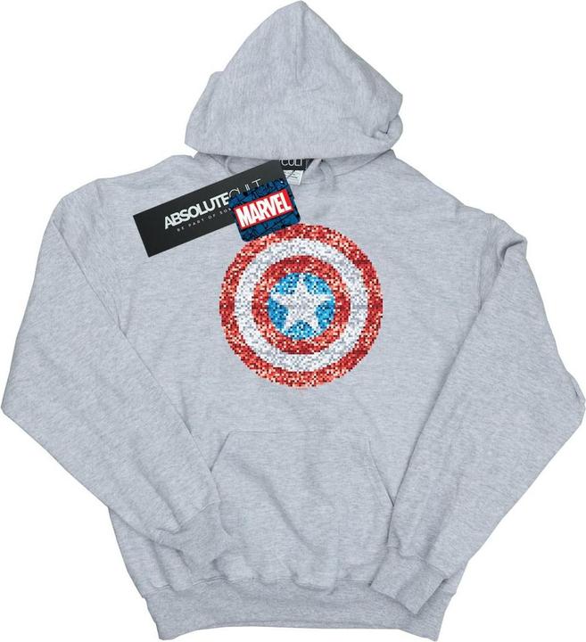 Produktbild Captain America Pixelated Shield Kapuzenpullover (M)