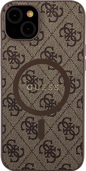 Produktbild Guess GUHMP14SG4GFRW iPhone 14 / 15 / 13 6.1" brązowy/brown hardcase 4G Collection Leather Metal Log (Apple iPhone 14)