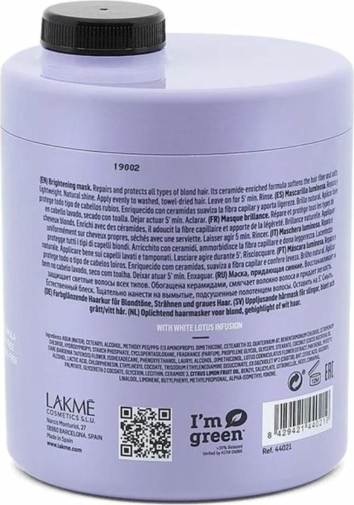 Produktbild Lakmé Teknia White Silver Mask 1000 ml (Bundle) (1000 ml)