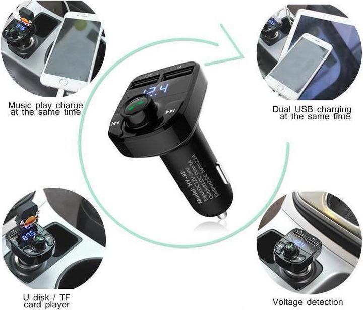 Image du produit PhoneLook Récepteur Bluetooth X8 Receiver audio pour voiture MP3 Player avec 3.1 USB Fast Charge