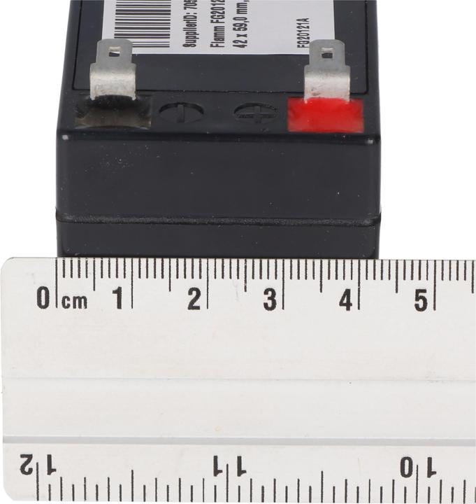 Image du produit Fiamm FG20121A 12V 1,2Ah Dimensions 97,0 x 42 x 59,0 mm, contacts Faston de 4,8mm (12 V, 1.20 Ah)