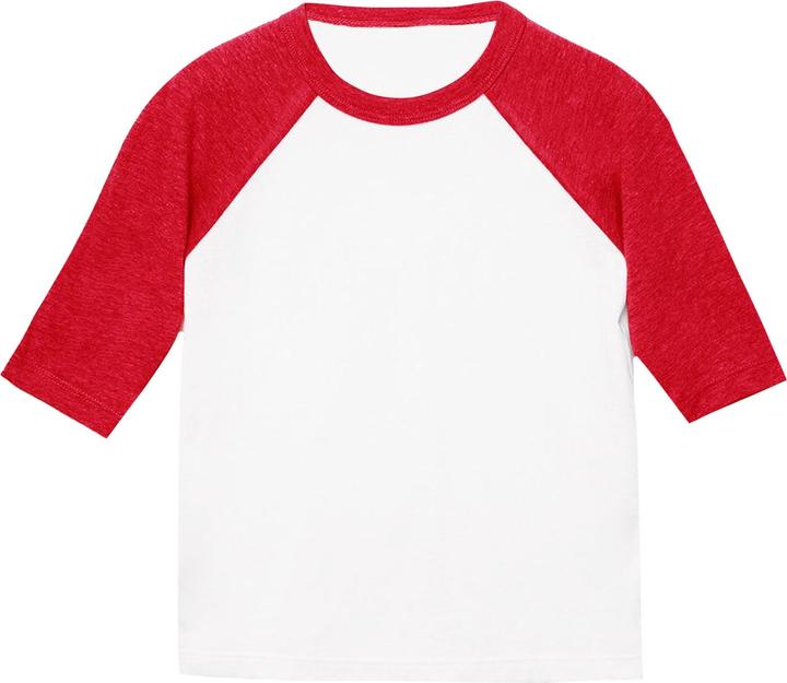 Actual product image Bella Canvas Toddlers 34 Sleeves Baseball Tshirt (110)