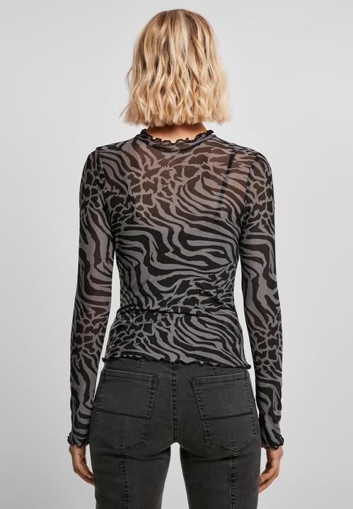 Immagine prodotto Urban Classics Donna AOP Mesh Turtleneck Longsleeve (XL)