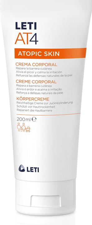 Produktbild Leti AT4 Atopic Skin Körpercreme bei Neurodermitis, 200 ml Creme (Körpercreme, 200 ml)