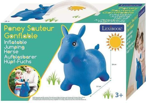 Actual product image Lexibook Inflatable Blue Bouncy Horse