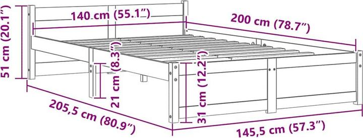 Produktbild VidaXL Camala (140 x 200 cm)