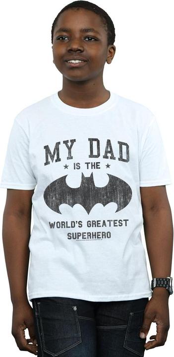 Image du produit - T-shirt BATMAN MY DAD IS A SUPERHERO - Garçon (128)