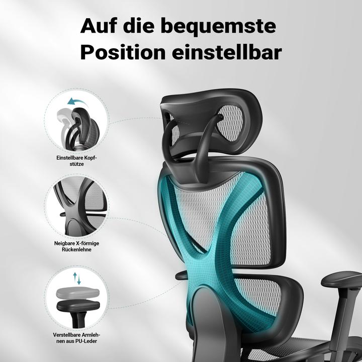Image du produit Wiltec Chaise de bureau ergonomique
