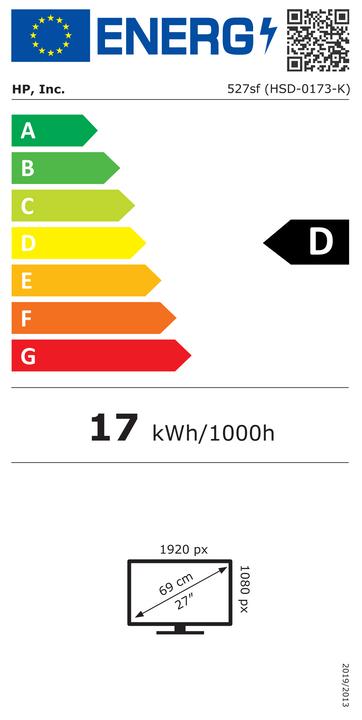 Energie-Label HP Series 5 527sf (1920 x 1080 Pixel, 27")