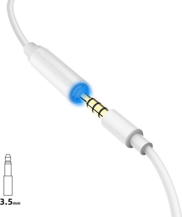 Actual product image Dudao Audio Adapter L16i Lightning to Mini Jack 3.5mm (white) (Lightning, 3.5mm jack)