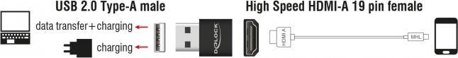 Actual product image Delock HDMI to (USB 2.0, 2.34 cm)