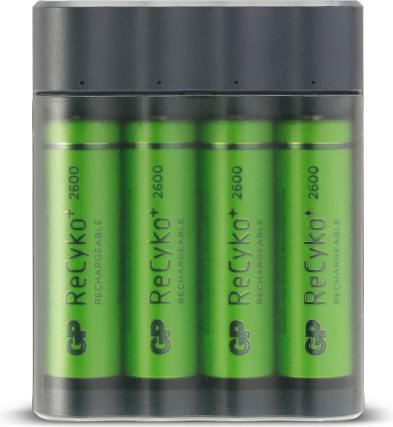GP Batteries Battery Charger Charge Anyway (1 Stk., AAA, AA, 2600 mAh, Ladegerät inkl. Akku)