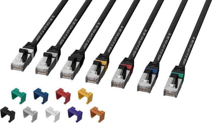 Produktbild Lanview CAT6A S/FTP 0,5m Black LSZH (S/FTP, CAT6, 0.50 m)