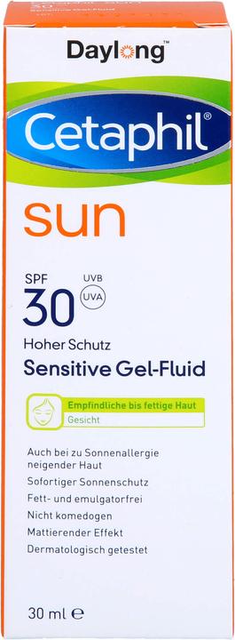 Produktbild Daylong Cetaphil sun 30 sensitive Gel-Fluid Gesicht, 30 ml Gel (Sonnengel, SPF 30, 30 ml)