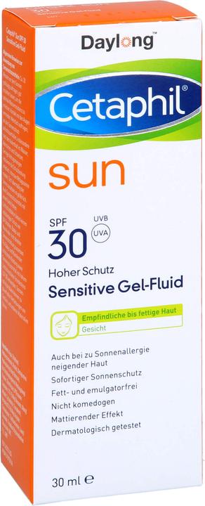 Produktbild Daylong Cetaphil sun 30 sensitive Gel-Fluid Gesicht, 30 ml Gel (Sonnengel, SPF 30, 30 ml)