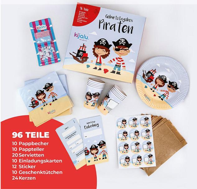 Image du produit Kijalu Coffret anniversaire pirate 96pcs