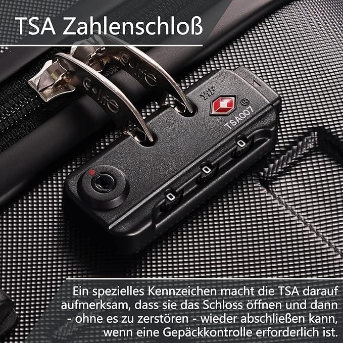 Actual product image Coolife Hartschalenkoffer mit TSA-Schloss (60 l, M (50 - 90l))